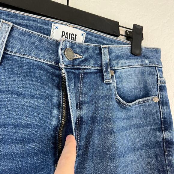 Paige Denim Hoxton Ankle Jeans Size 28 Jillian Destructed Wash Medium Blue - Picture 5 of 10